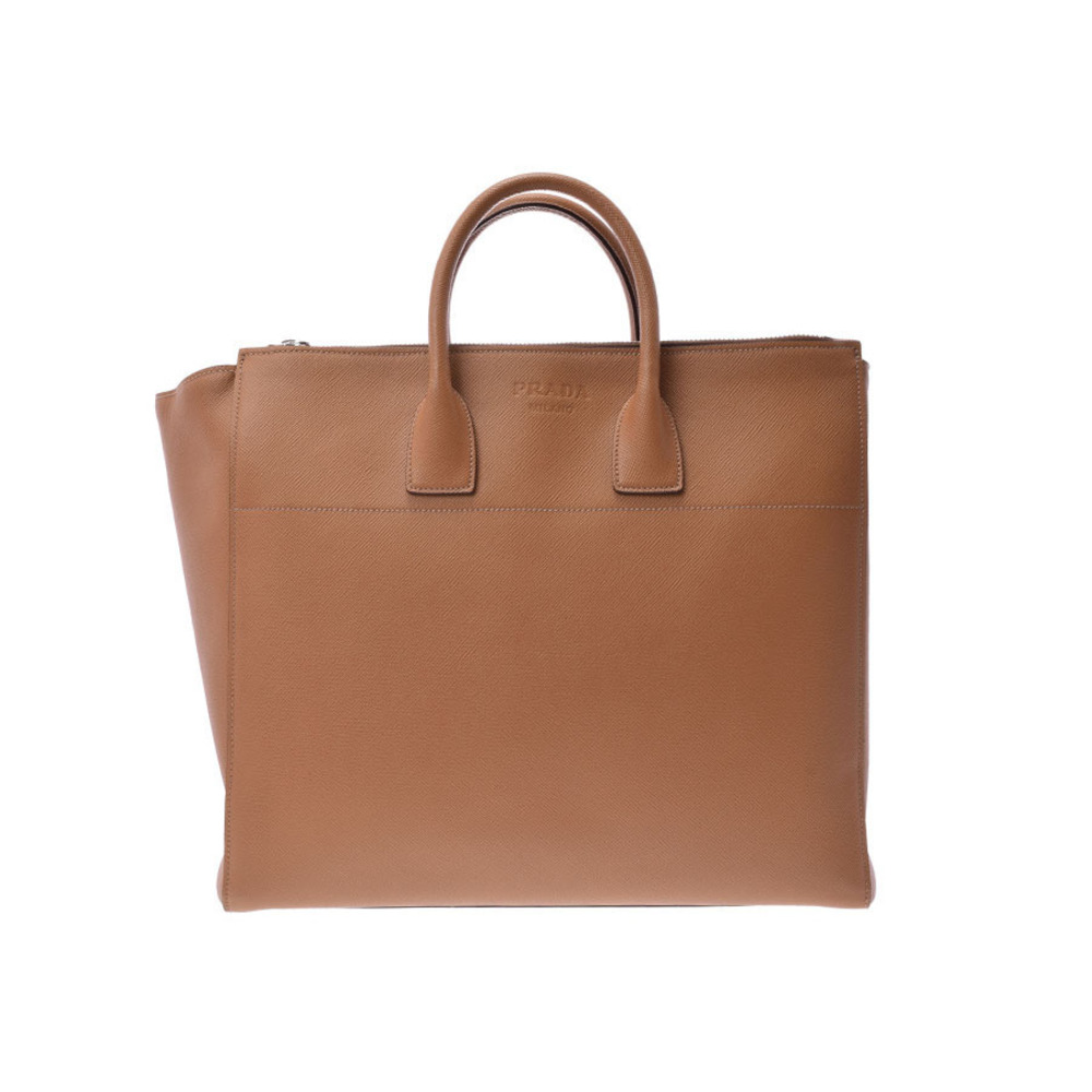 Prada Saffiano Tan Brown card Camel Tan tote bag - Picture 2 of 11